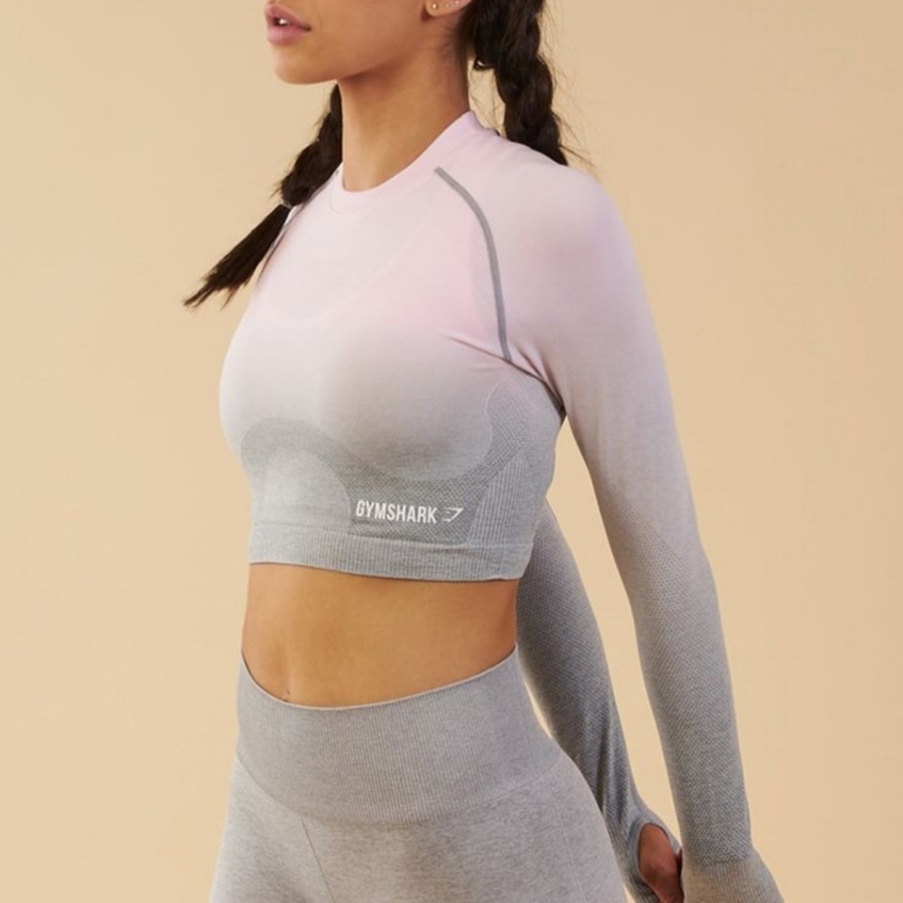 Gymshark seamless crop long sleeve shirt